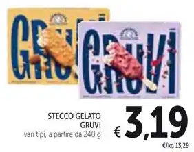 Spazio Conad STECCO GELATO GRUVI vari tipi 240 g offerta