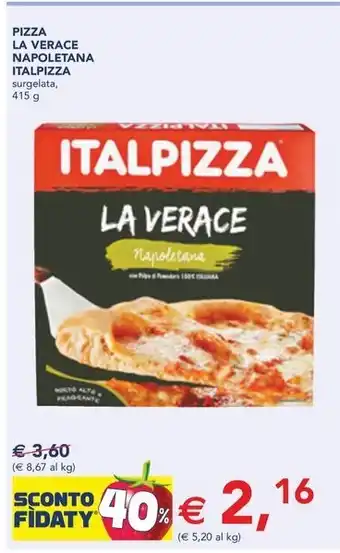 Esselunga PIZZA NAPOLETANA ITALPIZZA surgelata, 415 g offerta