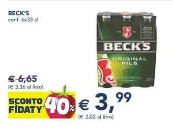 Esselunga BECK'S conf. 6x33 cl offerta