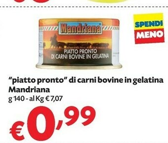 Pam Piatto pronto di carni bovine in gelatina 140 g(ml) offerta