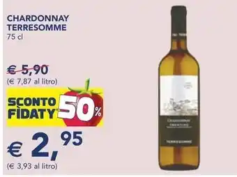 Esselunga CHARDONNAY TERRESOMME 75 cl offerta