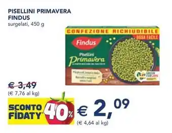 Esselunga PISELLINI PRIMAVERA FINDUS surgelati, 450 g offerta