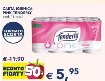 Esselunga CARTA IGIENICA PINK TENDERLY conf. 16 rotoli offerta