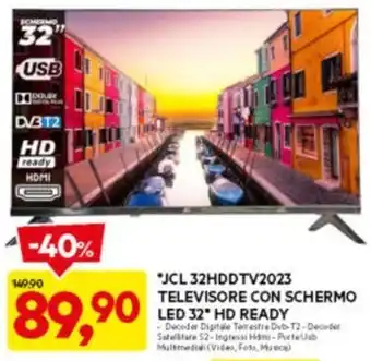 DPiù TELEVISORE CON SCHERMO LED 32" HD READY offerta