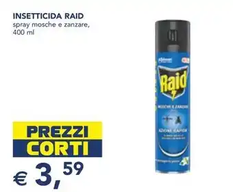 Esselunga INSETTICIDA RAID spray mosche e zanzare, 400 ml offerta