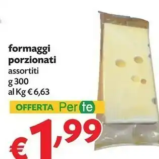 Formaggi porzionati