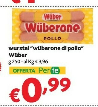 Pam Wurstel di pollo offerta