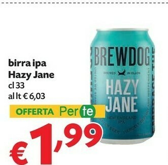 Pam Brewdog birra ipa hazy jane offerta