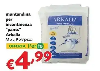 Pam Arkalia muntandina per incontinenza pants offerta