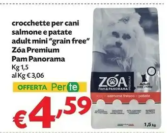 Pam Pam crocchette per cani salmone e patate adult mini grain free zóa offerta