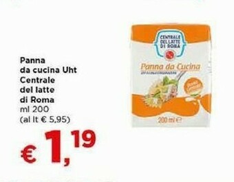 Metà Panna da cucina uht a lunga conservazione 200 g(ml) offerta