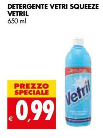 Tigros Vetril Detergente Vetri Squeeze 650ml offerta