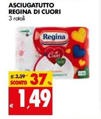 Tigros Regina di Cuori Asciugatutto 3 rotoli offerta