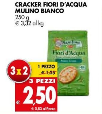Tigros Mulino Bianco Cracker Fiori d'Acqua 250g offerta