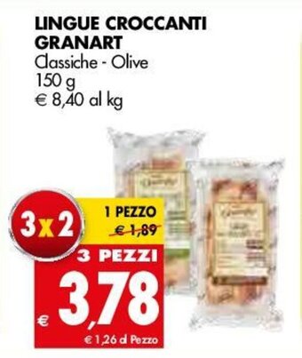 Tigros Granart Lingue Croccanti 150g offerta