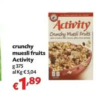 Pam Activity crunchy muesli fruits offerta
