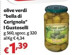Pam Olive verdi bella di cerignola offerta