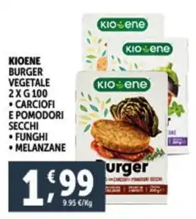 Deco Supermercati KIOENE BURGER VEGETALE 2 X G 100 offerta