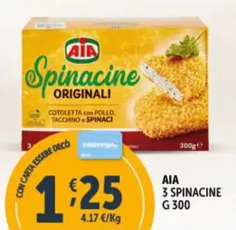 Deco Supermercati AIA 3 SPINACINE G 300 offerta