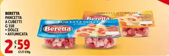 Deco Supermercati BERETTA PANCETTA A CUBETTI G 150 offerta