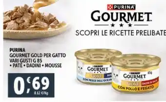 Deco Supermercati PURINA GOURMET GOLD PER GATTO VARI GUSTI G 85 offerta