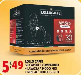 Deco Supermercati LOLLO CAFFÈ 30 CAPSULE COMPATIBILI offerta