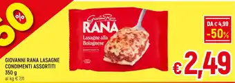 A&O GIOVANNI RANA LASAGNE CONDIMENTI ASSORTITI 350 g offerta