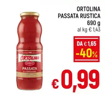 A&O ORTOLINA PASSATA RUSTICA 690 g offerta