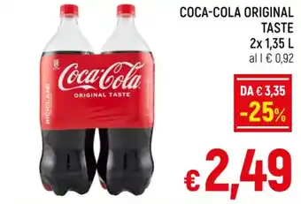 A&O COCA-COLA ORIGINAL TASTE 2x 1,35 L offerta