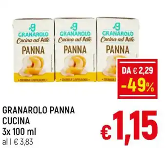 A&O GRANAROLO PANNA CUCINA 3x 100 ml offerta