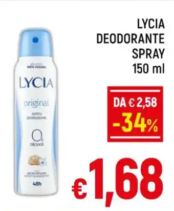 A&O LYCIA DEODORANTE SPRAY 150 ml offerta