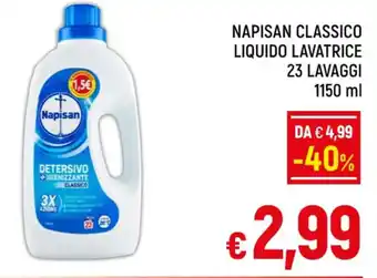 A&O NAPISAN CLASSICO LIQUIDO LAVATRICE 23 LAVAGGI 1150 ml offerta