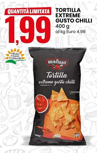 Eurospin TORTILLA EXTREME GUSTO CHILLI 400 g offerta