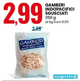 Eurospin GAMBERI INDOPACIFICI SGUSCIATI 350 g offerta