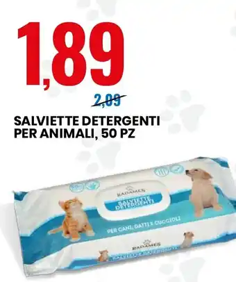 Eurospin SALVIETTE DETERGENTI PER ANIMALI, 50 PZ offerta