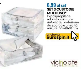 Eurospin SET 3 CUSTODIE MULTIUSO offerta