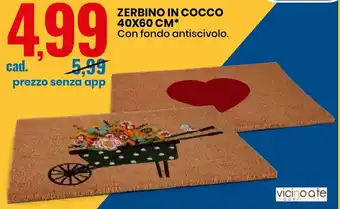 Eurospin ZERBINO IN COCCO 40X60 CM offerta