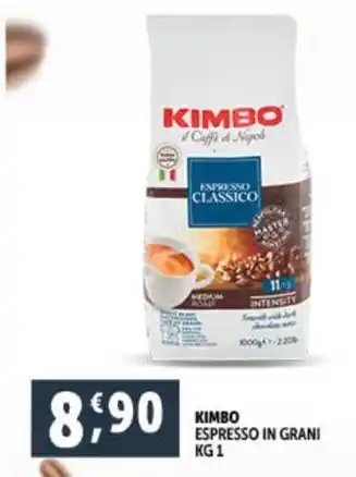 Deco Supermercati KIMBO ESPRESSO IN GRANI KG 1 offerta