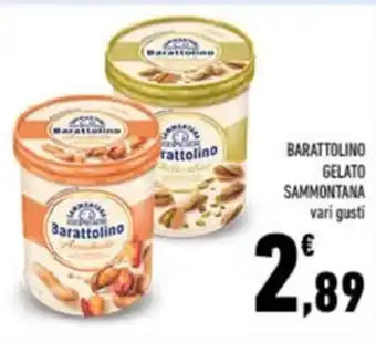 Conad BARATTOLINO GELATO SAMMONTANA vari gusti offerta