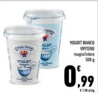 Conad YOGURT BIANCO VIPITENO magro/intero 500 g offerta