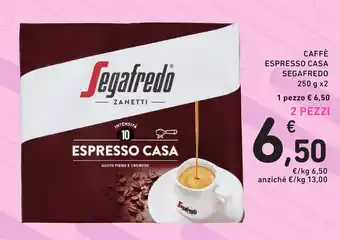 Spazio Conad CAFFÈ ESPRESSO CASA SEGAFREDO 250 g x2 offerta