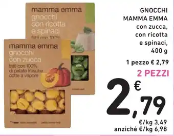 Spazio Conad GNOCCHI MAMMA EMMA con zucca, con ricotta e spinaci 400 g offerta