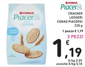Spazio Conad CRACKER LEGGERI CONAD PIACERSI 230 g offerta