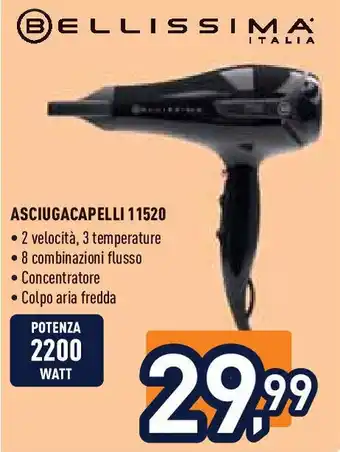 Unieuro BELLISSIMA ASCIUGACAPELLI 11520 offerta