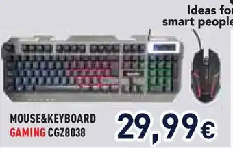 Unieuro MOUSE&KEYBOARD GAMING CGZ8038 offerta