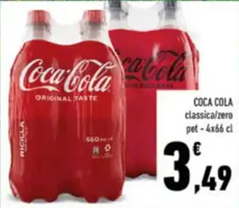 Conad COCA COLA classica/zero pet – 4x66 cl offerta