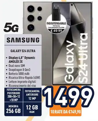 Unieuro SAMSUNG GALAXY S24 ULTRA offerta