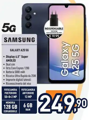 Unieuro SAMSUNG GALAXY A25 5G offerta