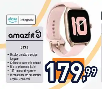 Unieuro amazfit GTS 4 offerta