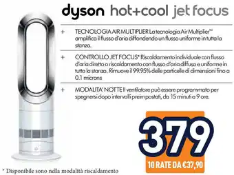 Unieuro dyson hot+cool jet focus offerta